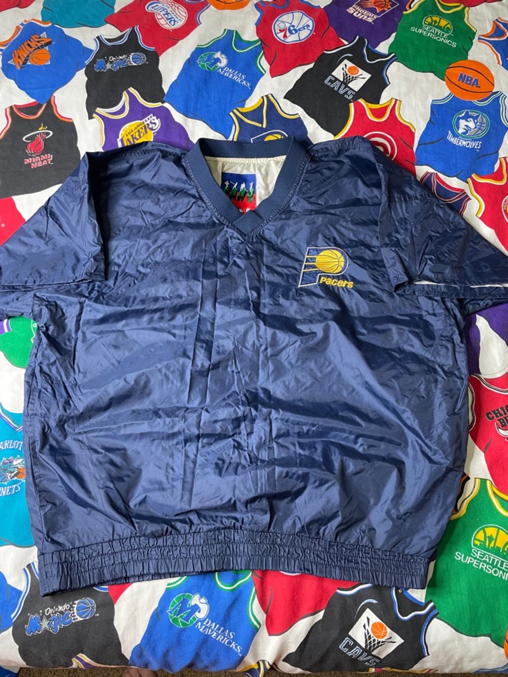 Vintage NBA Indiana Pacers Pullover Shooting Windbreaker